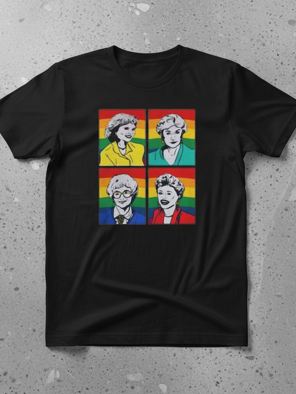 Golden Girls Rainbow Pride T-Shirt | Retro TV Show Inspired Graphic Tee